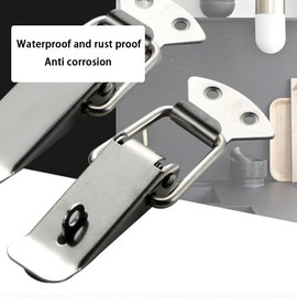 2 PCS Spring Loaded Toggle Latch Hasp,Stainless Steel Case Chest Box Spring Draw Toggle Latch Catch,for Door Window Drawer Toolbox Closet Cabinet Case Box