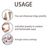 Lcvasvuz 10 Pcs Wooden Ring Display Stand Jewelry Holder Organiser