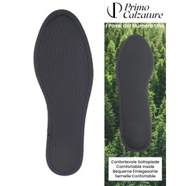 Primo Calzature Men's Women's Insoles, Anti-Odour Shoe Insoles Lightweight for Relaxing Feet, 100% Made in Italy (Activated Carbon, 36)