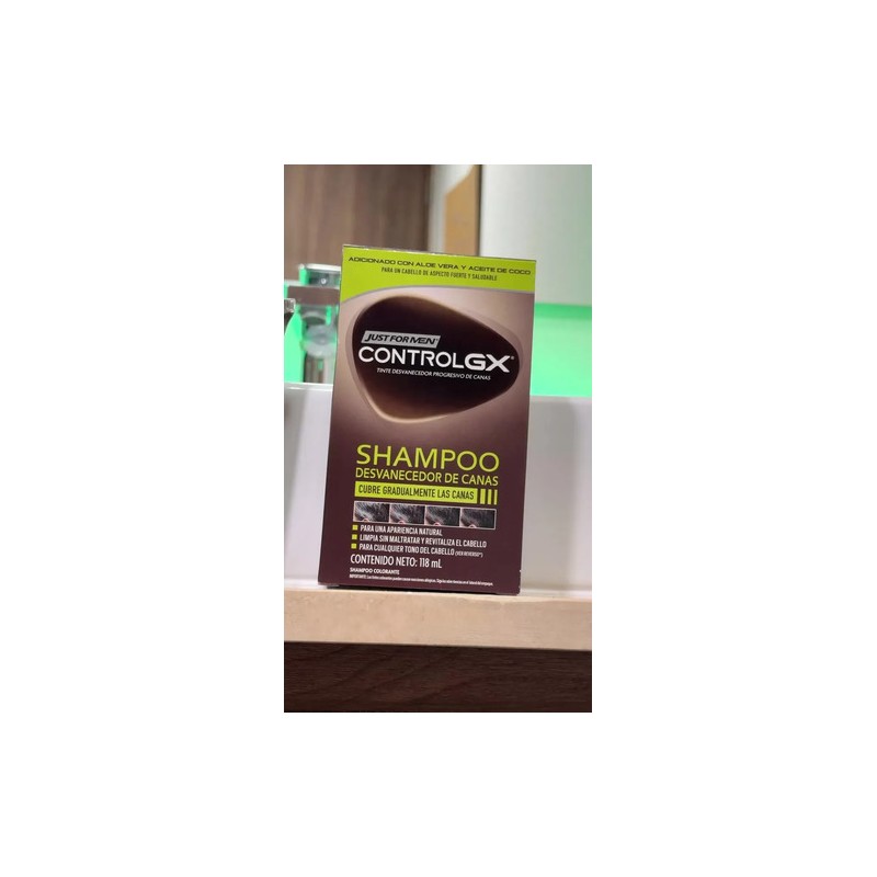 Shampoo Just for Men Control Gx, Desvanecedor Progresivo De Canas,