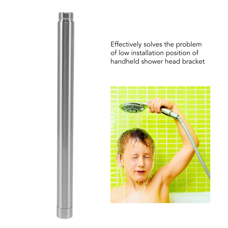 Shower Extension Tube Stainless Steel Handheld Shower Head Extender for