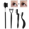 4 Pieces Folding Eyebrow Comb Eyelash Separator Grooming Brush Portable