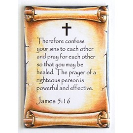 James 5:16 Bible Verse Fridge Magnet (2.5 x 3.5 inches)