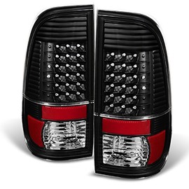 For Black 97-03 F150 97-99 F250 LD 99-07 Superduty LED Tail Lights Brake Lamp Replacement Left + Right