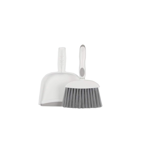 Xifando Mini Broom and Dustpan Set, Daily Cleaning Necessity Plastic Mini Dustpan Set with Short Handle Table Brush
