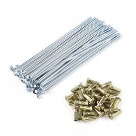 NICECNC 36Pcs 17" Rear Wheel Rim Spokes Nipples Set Compatible with Honda SS50 C70 CL70 CT90 CT110