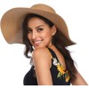 Lanzom Womens Wide Brim Straw Hat Floppy Foldable Roll up