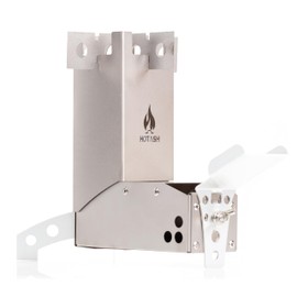 Hot Ash ミニ薪ストーブ チタンとアルミニウム製 - コンパクトな1ポンドストーブ アウトドア料理 キャンプなどに