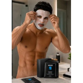 Caja De 10 Mascarillas Faciales Refrescantes Para Caballero