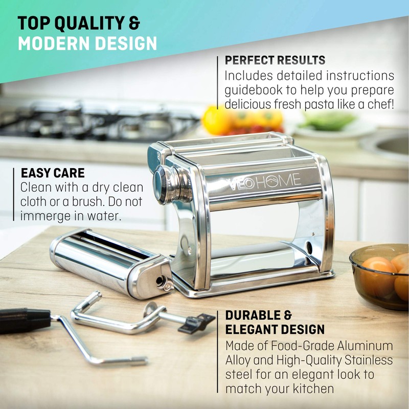 Manual Pasta Maker with Dryer - Multi-Pasta Stainless Steel Italian