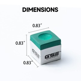 GSE Games & Sports Expert 12-Pack Billiard/Pool Cue Chalks, Billiard Pool Table Accessories for Home/Tournament Use (Green)