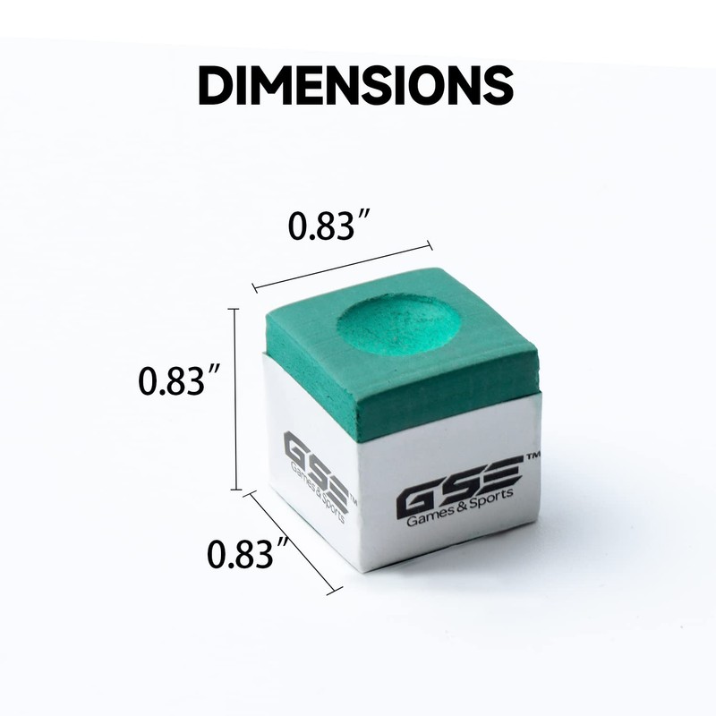 GSE Games & Sports Expert 12-Pack Billiard/Pool Cue Chalks, Billiard