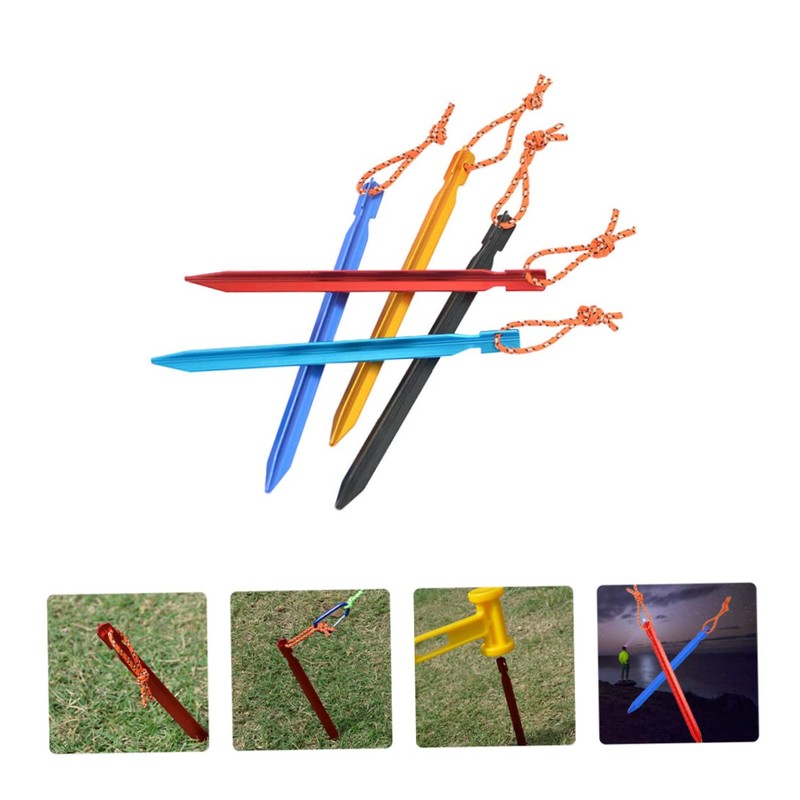 Totority 5pcs Durable Tent Nails Pins Portable Design for Camping