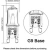 VITUNOV G9 Halogen Bulb 40 Watt 120V, G9 Dimmable Long