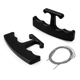 MUQIDA Emblem Removal Tool, Vinyl Wraps Car Surface Logo Remover with 5 PCS 29.5" Nylon Cords, Aluminum Alloy Vehicle Badge Plate Line Remover Tool for Wrapping Film Installation (Black)