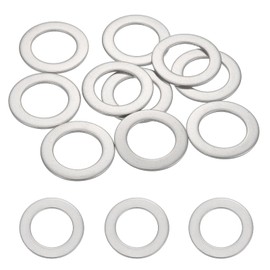 sourcing map 10 Pcs M18 304 Stainless Steel Flat Washers Round Flat Spacers for Screws, Bolts, Plumbing, Automotive, DIY, Electrical Device 19mm ID 30mm OD 1.5mm Thick