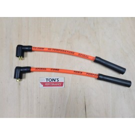 Ton's Orange 10mm Spark Plug Wires Harley 95-03 Sportster XL for Coil Relocation