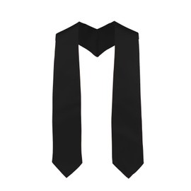 UIALECG Unisex Graduation Stole Blank Graduation Sash Plain Grad Stole,Black Stole,72 inches