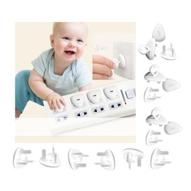Plug Socket Covers UK with Key to Remove Protector Baby Safety Proofing Secutity Shock Prevention, Child Safe Child Proof, Easy Install, (12 Pieces)