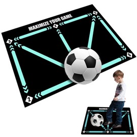 Football Training Mat, Non-Slip Shock Football Mastery Mat Large Football Mat Ball Control Dribble Mat Soccer Training Equipment for Kids Adults Indoor