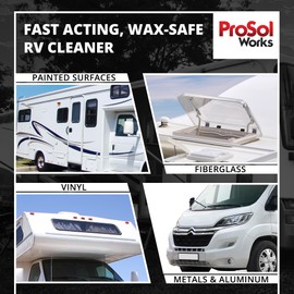 PROSOL WORKS Bug Splat N' All RV Cleaner 32 fl oz - RV Car Wash Kit for Bug Guts, Road Grime, Bird Dropping Cleaner, Oxidation Remover & More - RV Wash for a Streak-Free Shine - Safe on All Surfaces