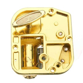 Pursuestar Greensleeves Wind Up Music Box Movement, 18 Note Gold Yunsheng Clockwork Musical Mechanism for DIY Music Boxes Replacement
