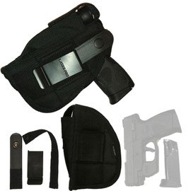 LASER PRO® Ambidextrous Tactical Holster - Fits Compact Pistols w/ArmLaser & Other Laser Sights Attached: Taurus G3c G2 G2C G2S TX GX4, Ruger SR22 SR9C, Walther P22 CCP M2 PPS, Bersa S&W Shield EZ