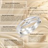 AeraVida Interconnected Trinity Band .925 Sterling Silver Ring | Elegant