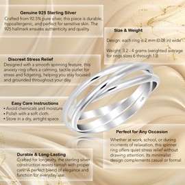 AeraVida Interconnected Trinity Band .925 Sterling Silver Ring | Elegant Wedding Rings For Women | Casual Comfort Fit Silver Rings for Women | Couple Unisex Ring (11)