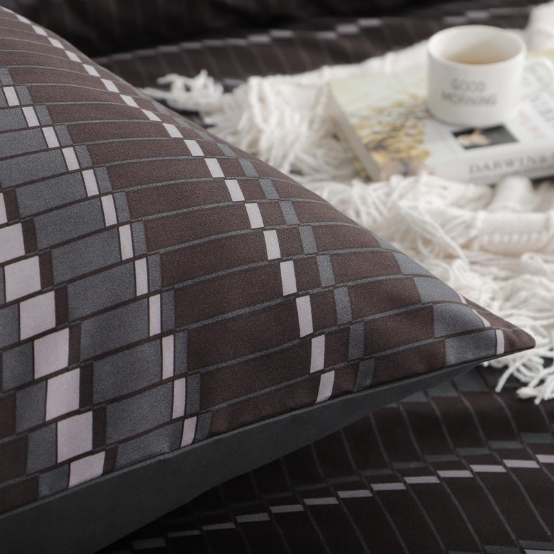 RUIKASI Bed Linen 155 x 220 cm 2-Piece Dark Duvet