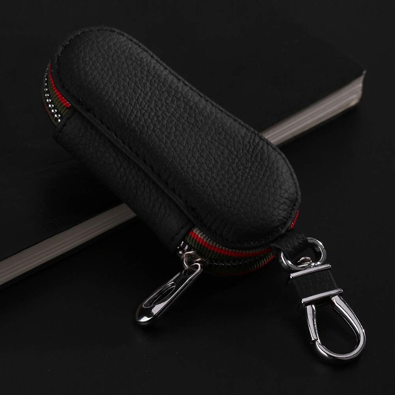 KIMISS Key Case Holder, Universal Car Auto PU Leather Zipper