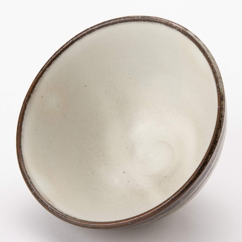 Mino Ware K60301 Rice Bowl, Ash Glaze