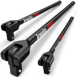 Arwealxs 3PCS Breaker Bar Set, 1/4" 3/8" 1/2" Drive, 7" 12" 16" Length, 180° Rotatable Head, Extension Breaker Bar Set, Auto Repair, Mechanical Repair