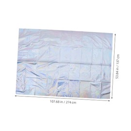 jojofuny 4pcs Iridescent Plastic Table Covers Holographic Foil Tablecloths for Bridal Showers Birthday Parties Wedding Receptions Bachelorette Events