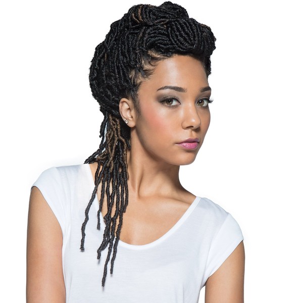 Bobbi Boss Synthetic Hair Crochet Braids African Roots Braid Collection Nu Locs 14" (6-PACK, BUG)