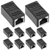 QWORK RJ45 Ethernet Coupler, 6-Pack Female to Female Inline Extender