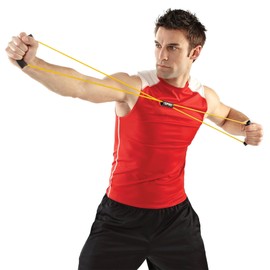 SPRI Ultra Toner Resistance Band Figure 8 Exercise Cord, Yellow, Very Light