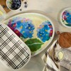DEMDACO byDesign Serving Collection Hydrangea Ajisai Large Oval 20 x
