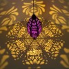 Moroccan Style Solar Lantern（Purple）