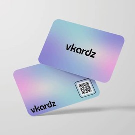 Vkardz - Magic NFC & Smart Digital Contactless PVC Business Card || NFC Card || Smart Business Card || Scratch-Free Matte Print Card with QR Code (Milky Way)