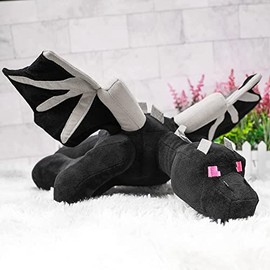 Black Enderdragon Plush 24'' Video Game Stuffed Animal Toy Character Birthday Xmas Thansgiving Gifts for All Fans
