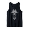 Wolf, dream catcher, magic figures, boho bohemian Tank Top