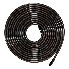 KAKAKE Skipping Rope Replacement Cable, Black Steel Skipping Rope Replacement Cable, PVC Coated, 9.8 Feet, 4.5 mm Thickness for Training