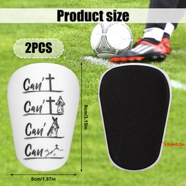 2pcs Shin Guards, PBT and EVA Material Shin Guards Soccer 8x5cm/3.15x1.97in Mini Shin Guards Soccer Protective Small Football Shin Guards for Teenagers Adults Sports (White)