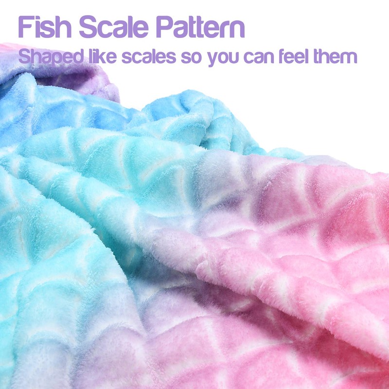 Catalonia Classy Mermaid Tail Blanket, Soft Warm Plush Fleece Sleeping