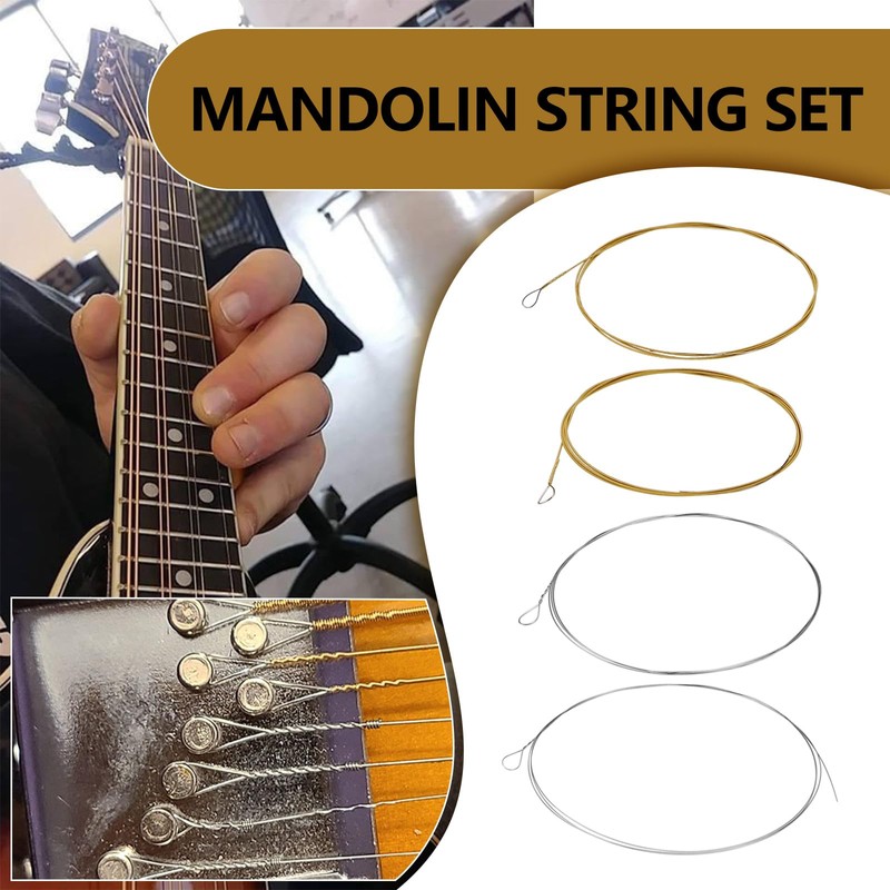 SG Store 2 Sets Mandolin Strings (.010-.034) with Loop End