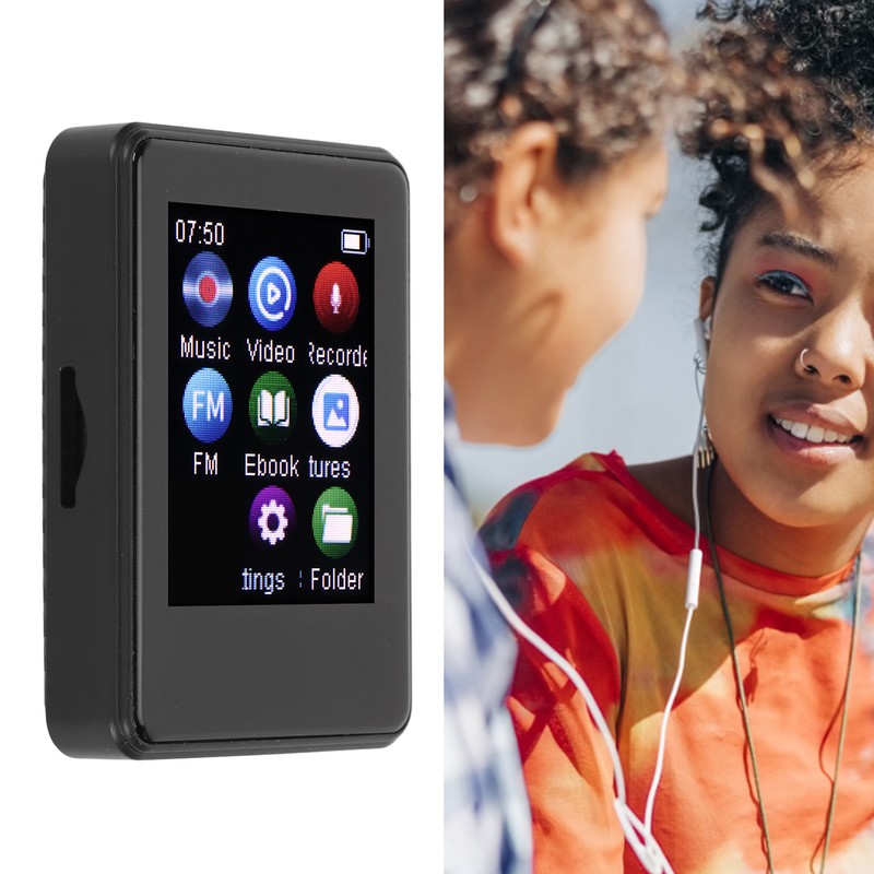 MP3 Player Bluetooth 5.0 1.77inch Full Touch Screen HiFi Stereo