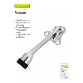 Lion Tools Fija Puerta Pack 4 Pzas Goma Antiderrapante Cromo Lion Tools