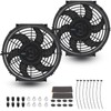 FSBCGT 2PCS 10 Inch Slim Fan Push Pull Electric Radiator