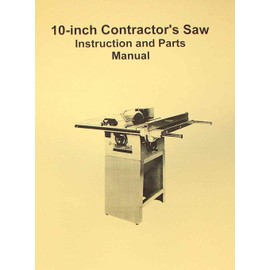 JET-Asian JTS-10 10" Contractor Table Saw Operator's & Parts Manual